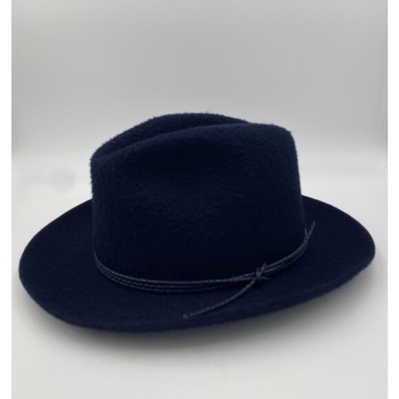 Goorin Bros Blue Textured Wool Fedora Made In The USA Size Medium - Picture 1 of 7
